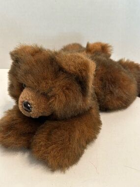 Brown Plush Baby Minky Bear Stuffed Animal Soft Toy Vintage